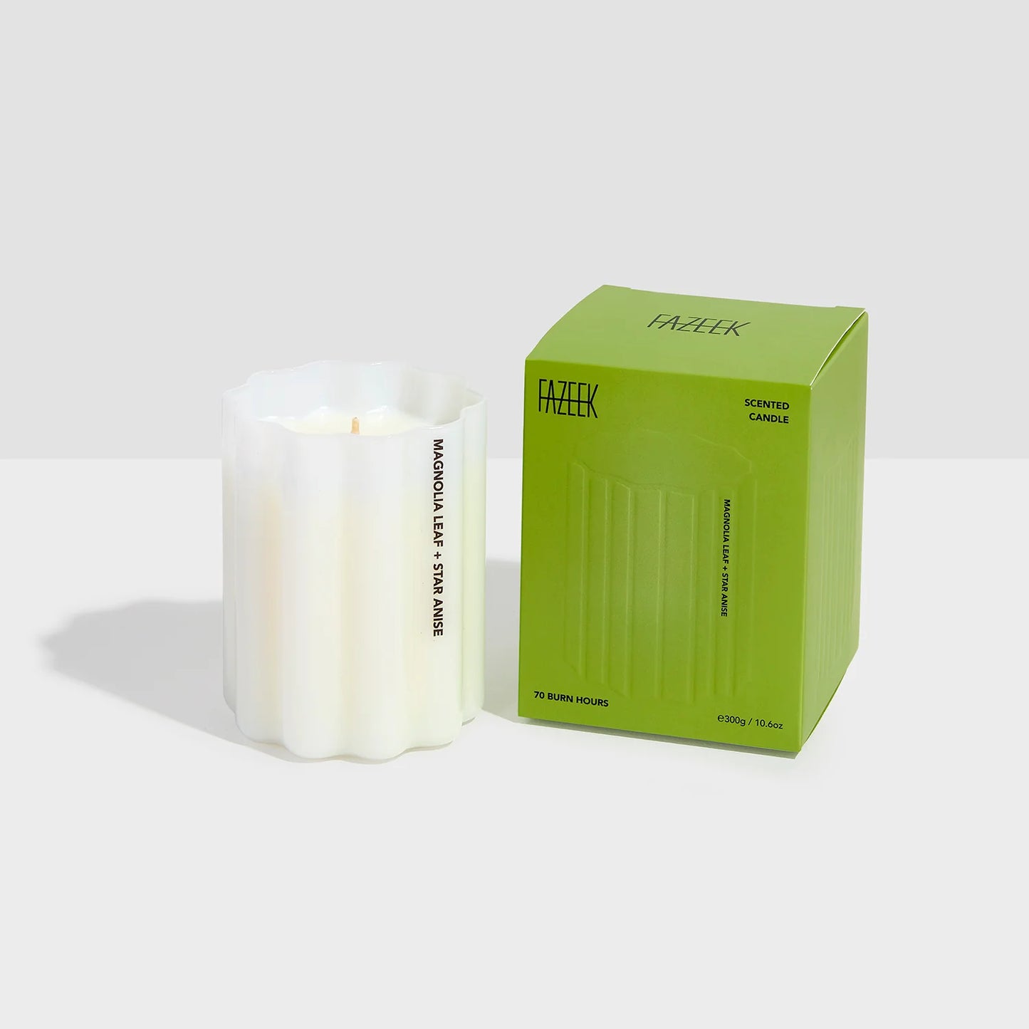 wave candle - magnolia leaf + star anise